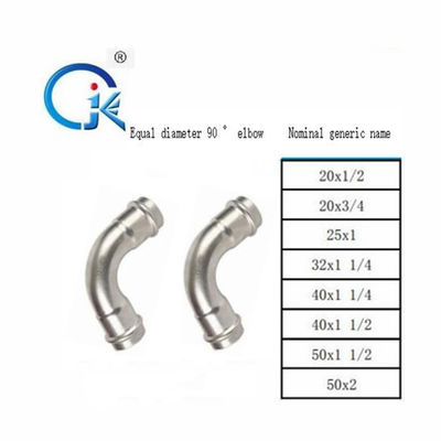 ฟิตติ้งกด Inox นิกเกิลสีขาว OEM ยอมรับการรับประกัน 2 ปี