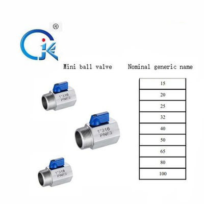 OEM มินิชายหญิงบอลวาล์วกลึงมุมวาล์วความร้อน SS316L