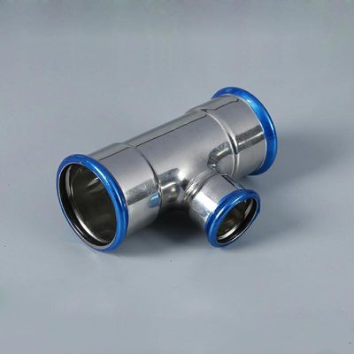ลดทีออฟฟิตติ้งสแตนเลสขัดเงา DN15 - DN108 สีขาวนิกเกิล